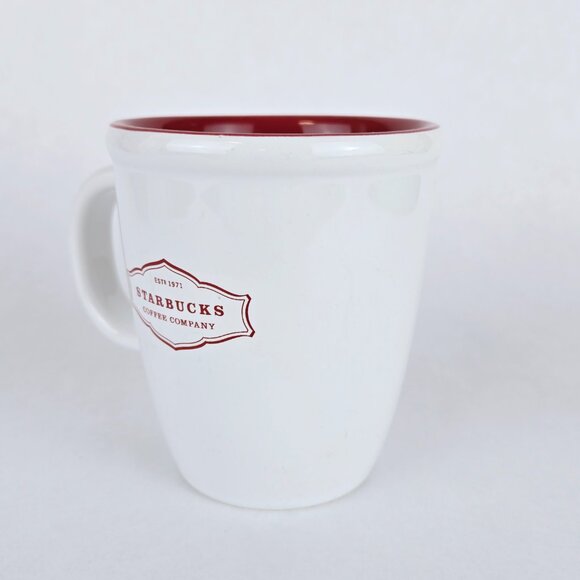 Starbucks 2006 Mug Teacup Starbucks Coffee Company Est 1971 White Red Classic - Picture 8 of 16